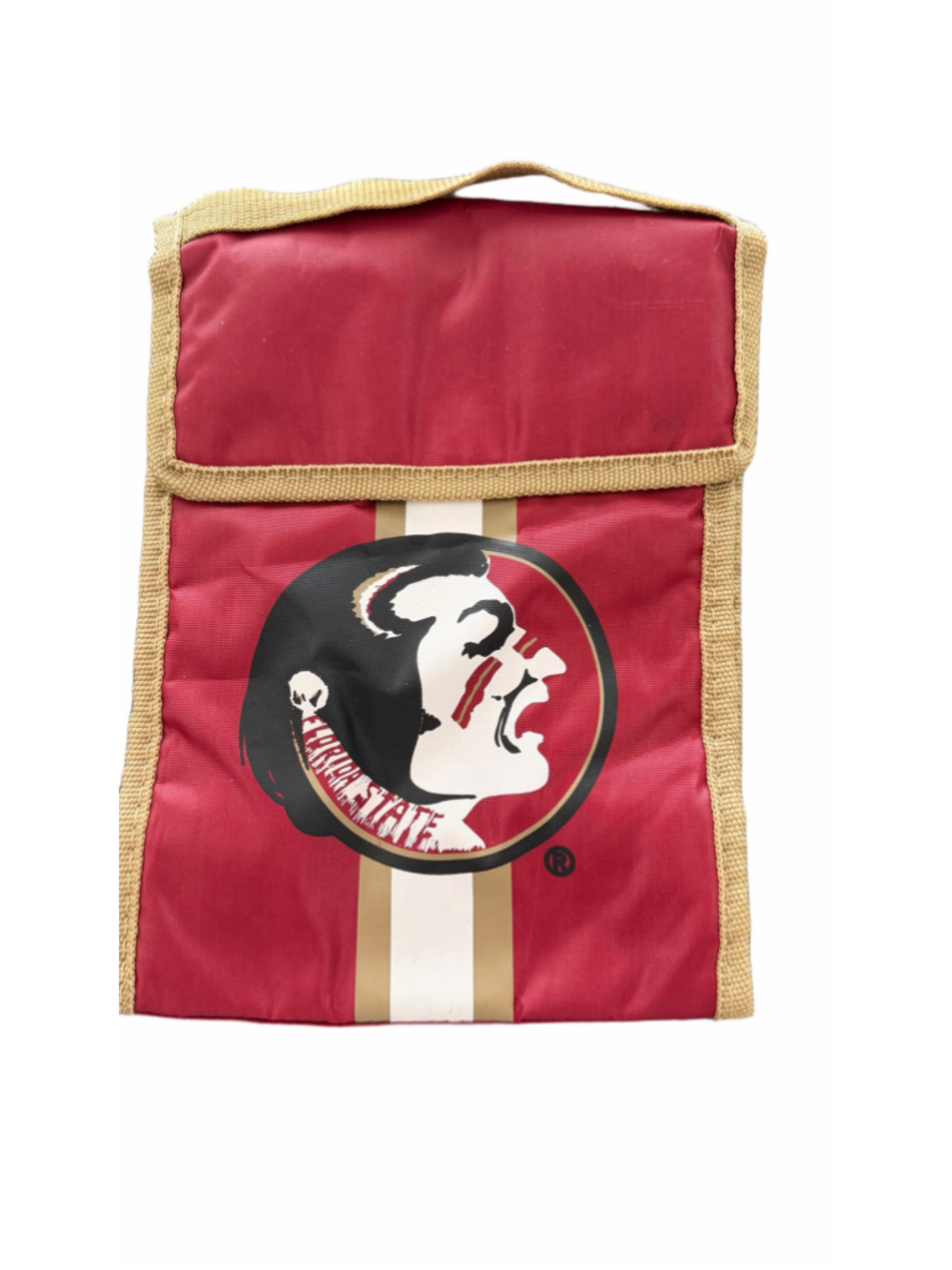 FSU Seminoles NCAA Insulated Lunch Bag Red Gold Vintage Florida State Lunchbox